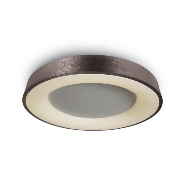 ONE Light Decorative Plafo - plafondverlichting - Ø 60 x 8,7 cm - 50W LED incl. - geborsteld bruin