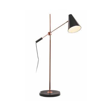 Artdelight Obscur - staanlamp - Ø50 x 150 cm - zwart