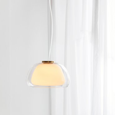 Nordlux Jelly - hanglamp - Ø 39 x 222,8 cm - transparant en opaal wit