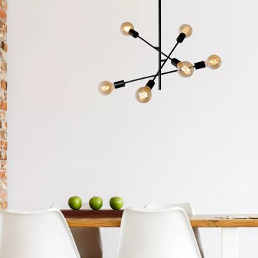 SHOWROOMMODEL - Lucide Lester - plafondverlichting - 59 x 59 x 83 cm - zwart