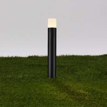 Nova Luce Paul - tuinpaal op piek - Ø 8 x 60 cm - 10W LED incl. - IP65 - zandzwart