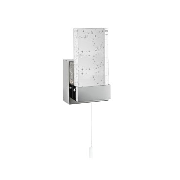 Searchlight Bathroom - wandverlichting met trekschakelaar - 10 x 17 cm - 4,5W LED incl. - IP44 - chroom