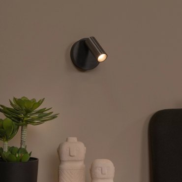 Lucide Toni - oplaadbare wandlamp - Ø 8,1 x 12,4 cm - 2W dimbare LED incl. - grijs