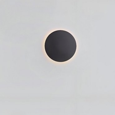 Nova Luce Cyrcle - wandlamp - Ø 30 x 3,2 cm - 22,5W LED incl. - zandzwart