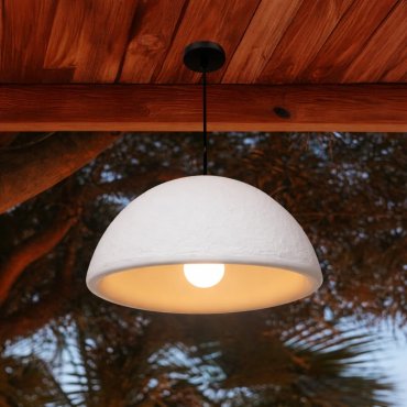 New Garden Luna 40 - hanglamp - Ø 38,6 x 22 cm - IP44 - wit