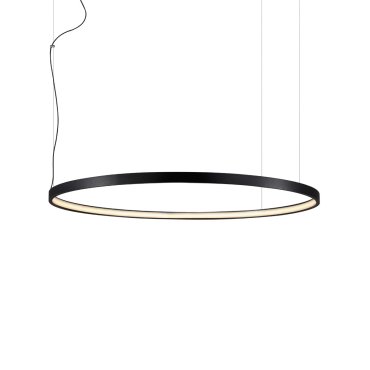 VK Lighting Circulus - hanglamp - Ø 92,2 x 200 cm - 42W dimbare LED incl. - zwart