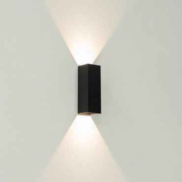 Artdelight Vegas - wandlamp - 5 x 5 x 15 cm - 2 x 1,5W LED incl. - IP65 - zwart