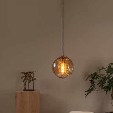 Lucide Monsaraz - hanglamp - Ø 25 x 161 cm - amber