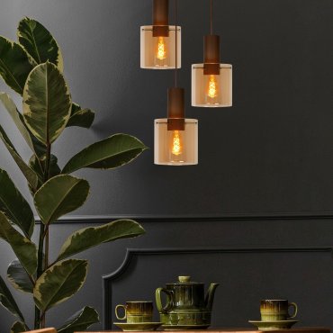 Lucide Toledo - hanglamp - Ø 50 x 165 cm - amber