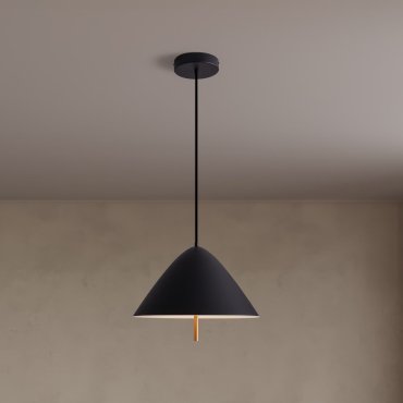Nova Luce Oros - hanglamp - Ø 40 x 150 cm - 17W LED incl. - zandzwart