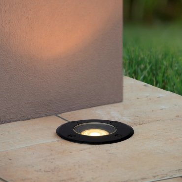 Lucide Biltin - grondspot voor buiten - Ø 108 mm, Ø 104 mm inbouwmaat - IP67 - zwart