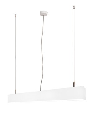 Lichtkoning Linear - hanglamp - 57 x 5 x 200 cm - 18W LED incl. - wit - warm witte lichtkleur