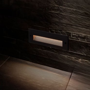 Nova Luce Polka - inbouw wandverlichting - 25 x 7,6 x 7,4 cm - 7W LED incl. - IP65 - zandzwart