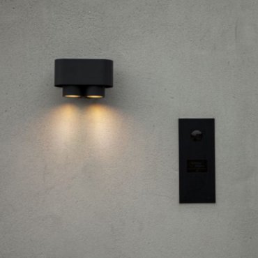 Lutec Cypres - buiten wandlamp - 8,8 x 17,3 x 10,7 cm - IP44 - donker grijs