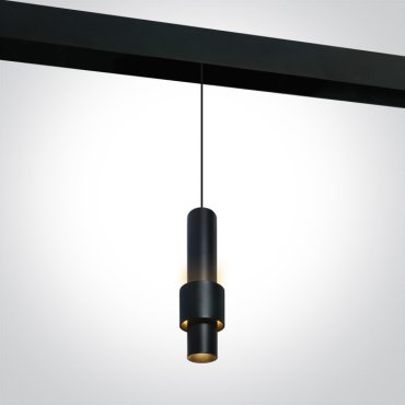 ONE Light magnetisch railsysteem MINI, MIDI &amp; MAXI - hanglamp - Ø 6 x 30 cm - DALI - 7W dimbare LED incl. - zwart