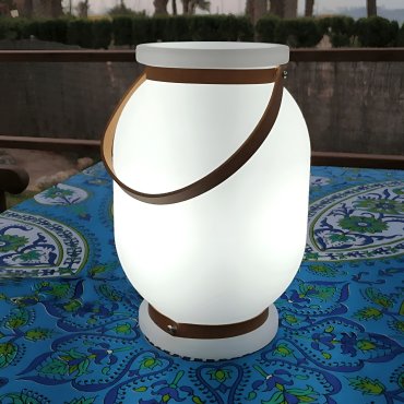 New Garden Candela - oplaadbare tafellamp - RGB+W - Ø 20 x 29 cm - 3W dimbare LED incl. - IP65 - wit