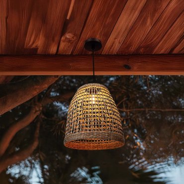 New Garden Positano 35 - hanglamp - Ø 33 x 35 cm - IP44 - bruin