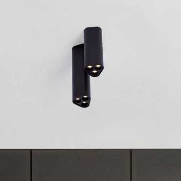 Nova Luce Etho - plafondlamp - 5 x 15 x 5 cm - 6W LED incl. - zandzwart
