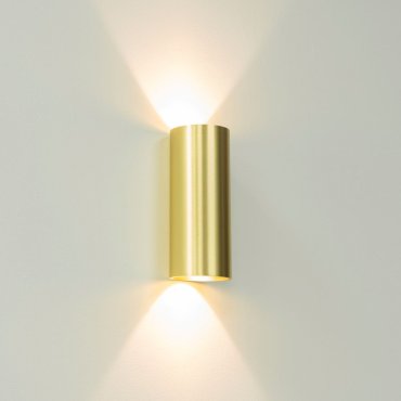 Artdelight Brody - wandlamp - Ø 7,2 x 18 cm - 2 x 4W LED incl. - IP54 -  geborsteld goud