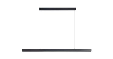 ETH Lyne - hanglamp - 120 x 4,5 x 200 cm - 32W dimbare LED incl. - zwart