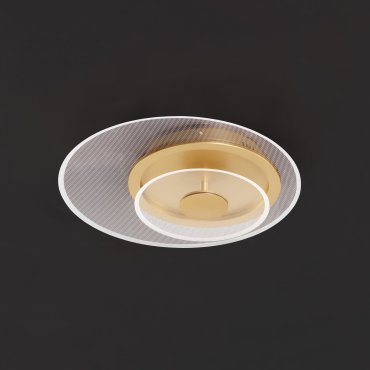 Nova Luce Copo - plafondlamp - Ø 40 x 9,6 cm - 29W dimbare LED incl. - messing goud