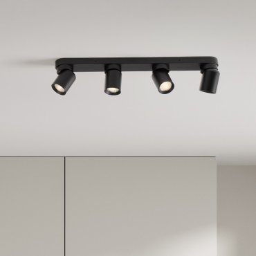 Nova Luce Amecy - opbouwspot 4L - 60 x 12,5 x 6,5 cm - zandzwart