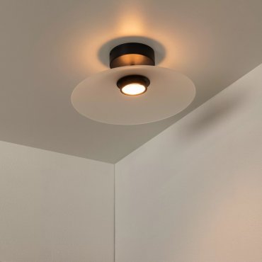 Lucide Menga - plafondlamp - Ø 40 x 16 cm - 12W dimbare LED incl. - opaal