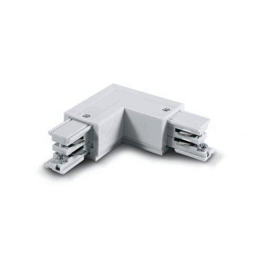 ONE Light Square Track Accessories - rechte hoek - links - 3-fase railsysteem - 16A - wit