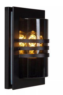 Lucide Privas - buiten wandverlichting - 22 x 12,7 x 33 cm - IP44 - zwart
