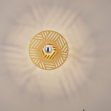 Nova Luce Eres - wandlamp - Ø 25 x 9 cm - goud