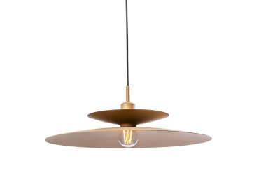Artdelight Linares - hanglamp - Ø 50 x 16,5 cm - bruin