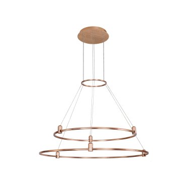Nova Luce Dion - magnetische cirkelvormige structuur - Ø 80 x 150 cm - geschikt tot maximum 200W LED - satijn goud