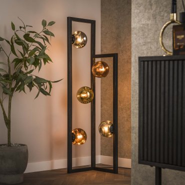 Vico Stellar - vloerlamp - 130 cm - zwart