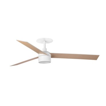 Faro Rudder Tek 3 L - plafondventilator met licht en inbouwrozet - Ø 132 cm - mat wit - 3000K