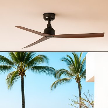 Faro Marine M - plafondventilator voor buiten - Ø 125 cm - IP44 - donkerbruin en donker walnoot