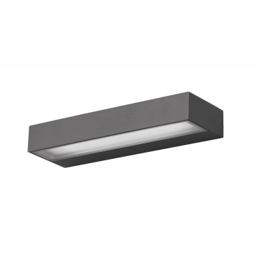 Nova Luce Fungo - buiten wandverlichting - 22 x 7,6 x 3,2 cm - 12W LED incl. - IP65 - donkergrijs