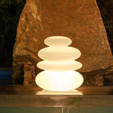 New Garden Balans - oplaadbare vloerlamp - RGB+W - 36 x 59 x 65 cm - 1W dimbare LED incl. - IP54 - wit