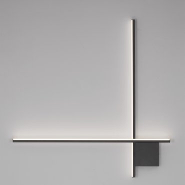 Nova Luce Cross - wandlamp - 80 x 80 x 4 cm - 21W dimbare LED incl. - zandzwart