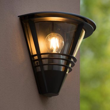 Lucide Livia - buiten wandverlichting - 27 x 17,5 x 25 cm - IP44 - zwart