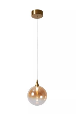 Lucide Gisela - hanglamp - Ø 16 x 150 cm - 5W LED incl. - amber
