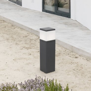 Nova Luce Ferron - tuinpaal - 13 x 50 x 13 cm - IP65 - donker grijs