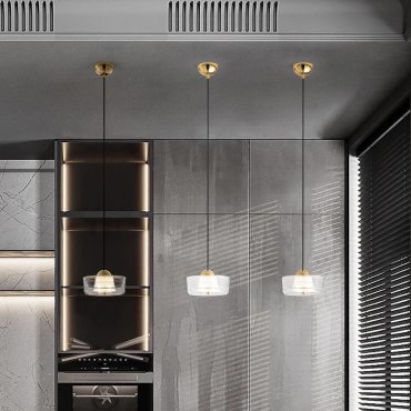 Nova Luce Keros - hanglamp - Ø 16 x 200 cm - 6W LED incl. - platina goud