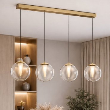 Nova Luce Galeo - hanglamp - 136 x 179 x 22 cm - 25W dimbare LED incl. - zandgoud