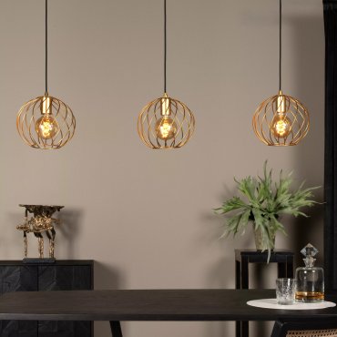 Lucide Danza - hanglamp - 130 x 25 x 150 cm - goud