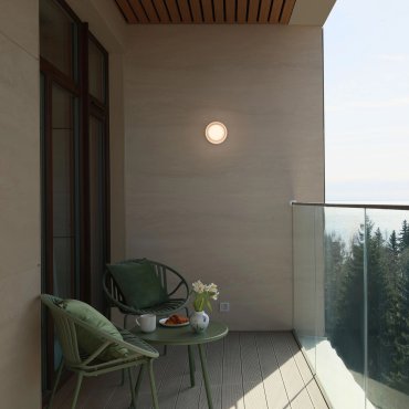 Nova Luce Pollux - buiten wandverlichting - Ø 13,4 x 8,6 cm - 8W dimbare LED incl. - IP65 - zandwit