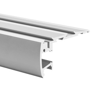 Klus STEP - LED profiel voor trapranden - 4,1 x 8 cm - geanodiseerd zilver
