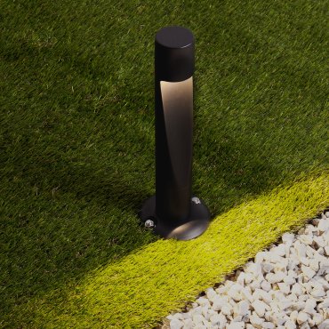 Nova Luce Nooi - tuinpaal - Ø 10,5 x 30 cm - 6W LED incl. - IP65 - donker antraciet