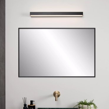 Lucide Alexa - Wandlamp langwerpig -  8W LED incl. - 60 x 8 x 3,6 cm - IP44 - zwart