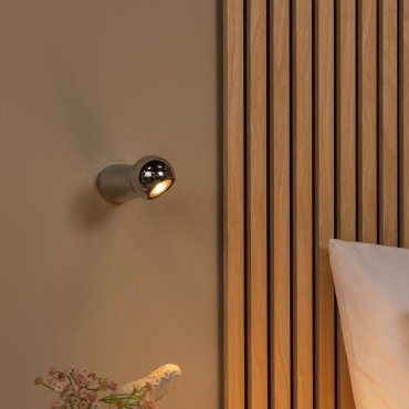 Lucide Ipsos - buiten wandlamp - Ø 6 x 15 cm - 6W LED incl. - IP54 - chroom