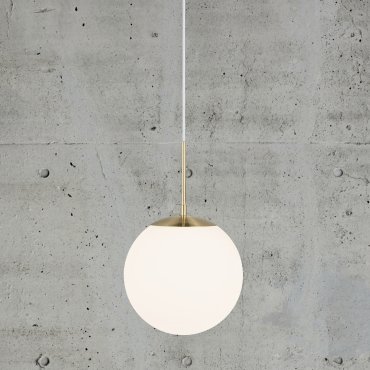 Nordlux Grant - hanglamp - Ø 25 x 240 cm - messing en opaal wit